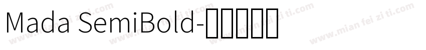 Mada SemiBold字体转换